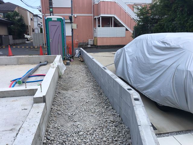 東京都練馬区羽沢のブロック新設工事後の様子です。